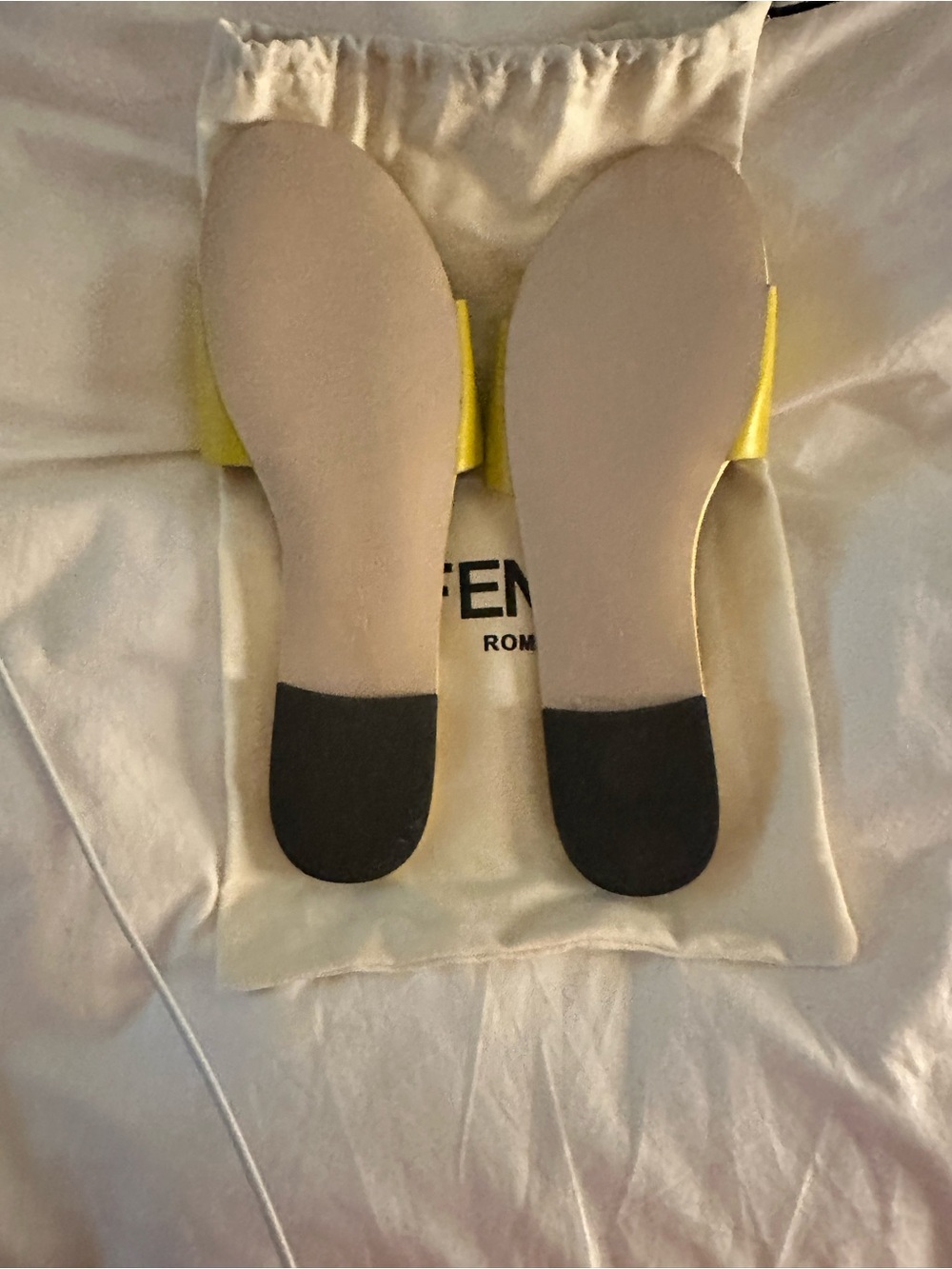 Fendi Baguette FF Leather Slides - Picture 4 of 4